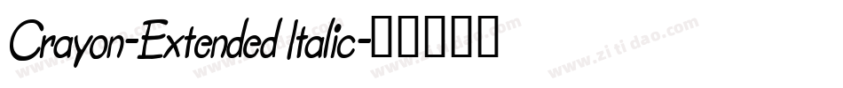 Crayon-Extended Italic字体转换